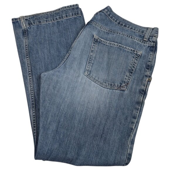 Banana Republic Jeans Mens 36x32 Blue Wide Leg Baggy Relaxed‎ Denim - Picture 1 of 15